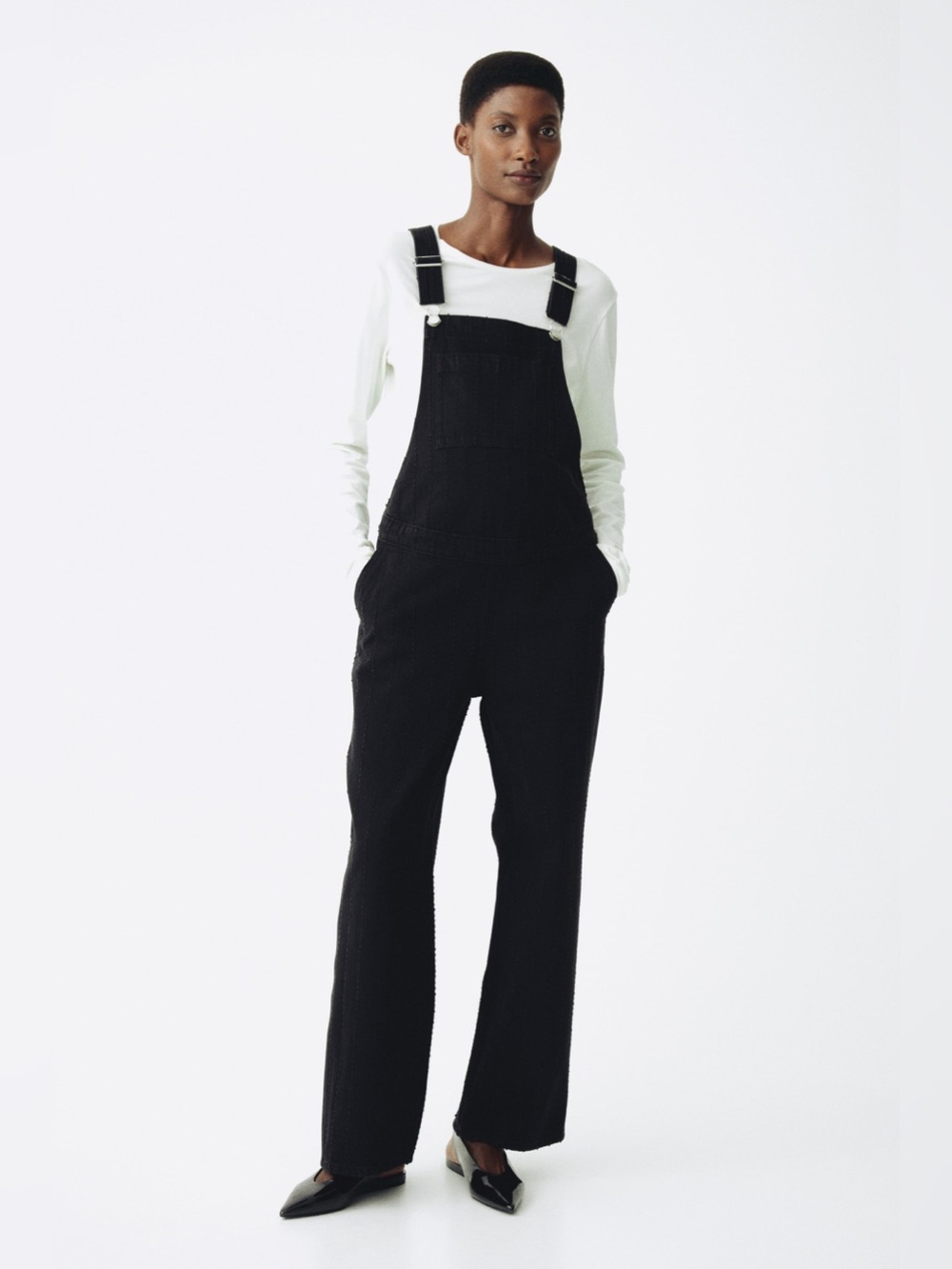 H&M Black Utility Overalls